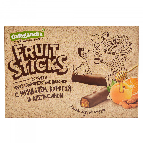 №2 Берестов КРАФТ Fruit Stiсks с курагой и миндалем, 175г   в Мелеузе