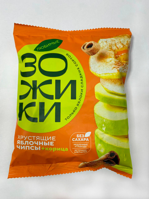 №1 Зожики Яблочные+корица чипсы, 25г  в Мелеузе
