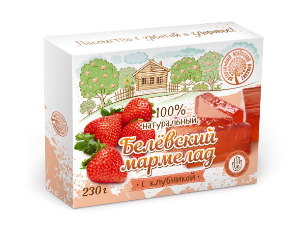 №2 Мармелад белевский "Клубника" 230г в Мелеузе