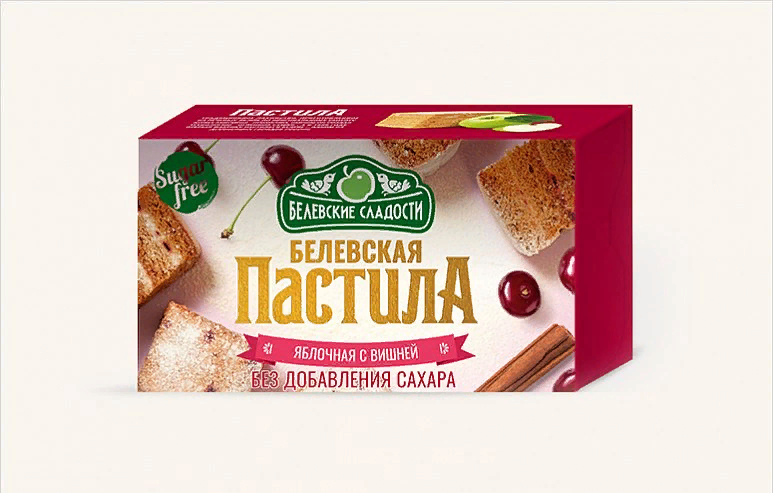  Пастила  200г диетическая С ВИШНЕЙ, НОВЫЙ ФОРМАТ (4 шт по 50гр)    в Мелеузе